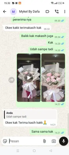 Testimonial Buket Bunga jempong baru