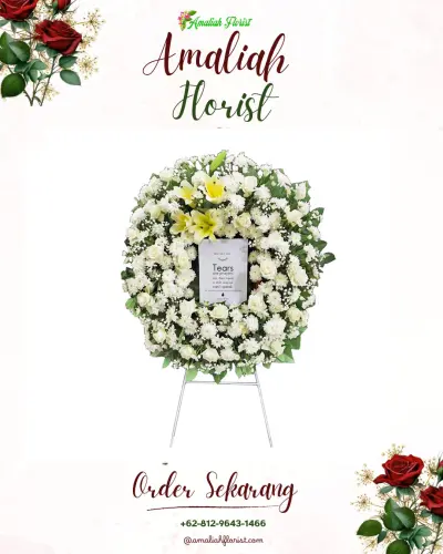 Krans Bunga Duka Cita jempong baru